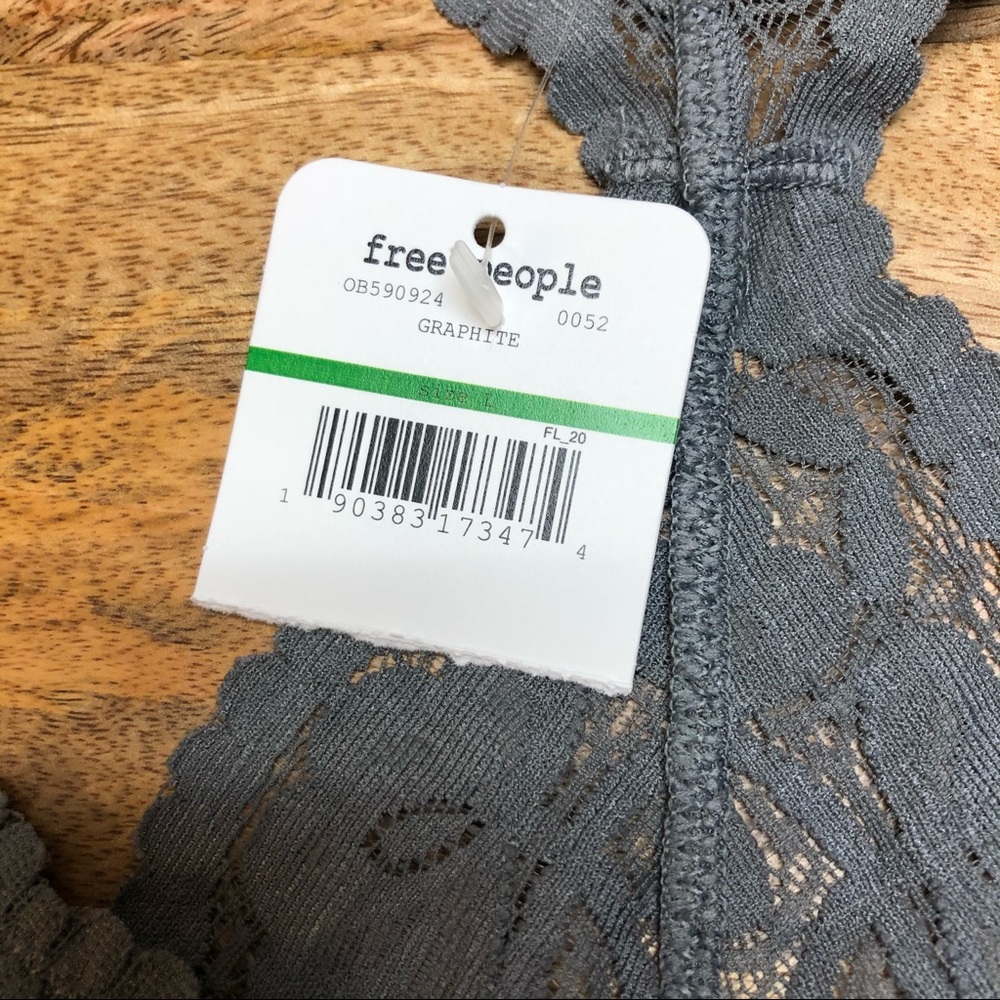 FREE PEOPLE Gray Galloon Lace Racerback bralette - Picture 5 of 11